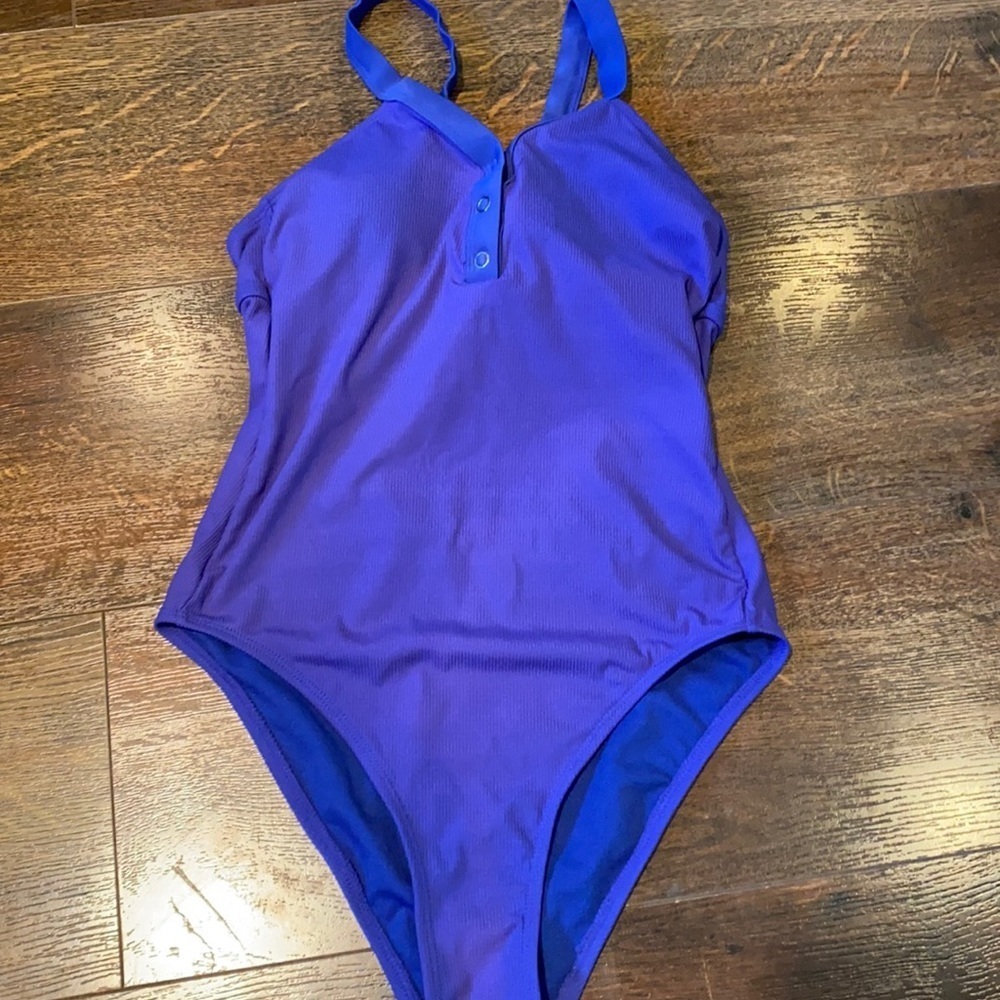 Xhilaration women’s one piece bathing suit blue medium